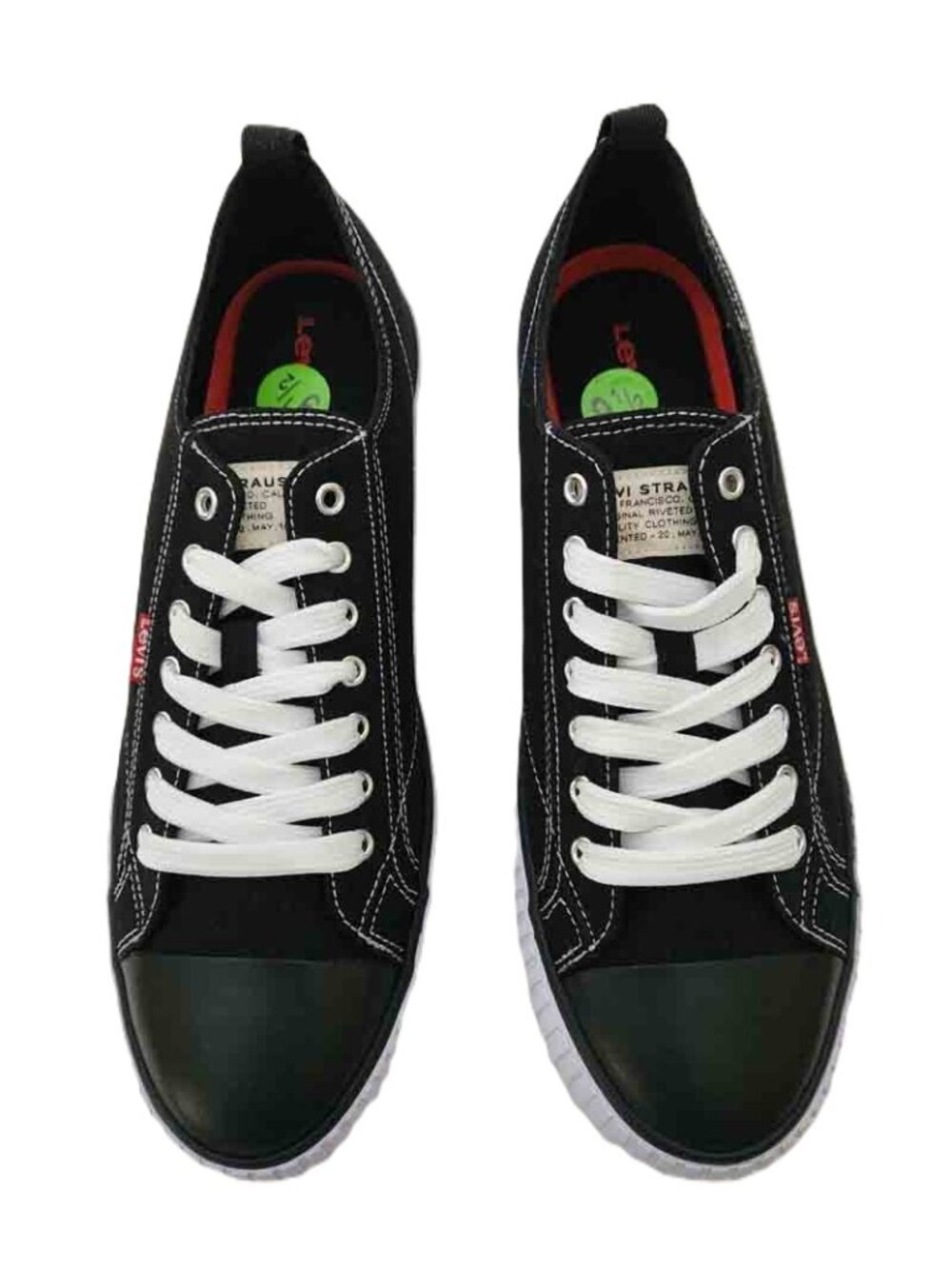 Levi's Strauss Canvas Low-Top Sneaker Shoes Black 510361-01A1 New Men's Size 9.5